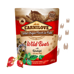 Carnilove tasakos Paté Wild Boar with Rosehips - Vaddisznó csipkebogyóval